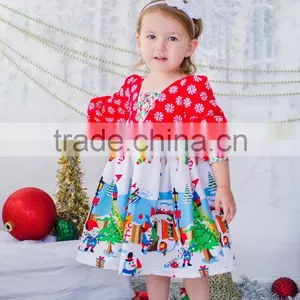 2017 New Born Baby Girls First Christmas Party Dress Kids Elf Holiday Party Dress thumbnail-2