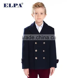 ELPA 2015 Fashion Charm Kids Warm Long Wool Overcoat Winter Dress Boy Wool Coat With Fur Collar thumbnail-1
