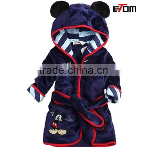 1535 Cartoon Child Flannel Robe Kids Bath Robe for Boys and Girls in Winter Robe Sleepwear thumbnail-1
