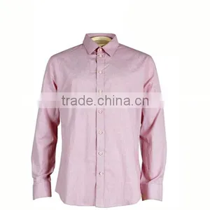 Slim Fit Hit Color Classic Grid Oxford Men Long Sleeve Casual Shirt thumbnail-3