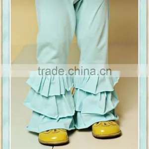 Teal Icing Ruffle Pants Triple Ruffle Pants High Quality Wholesale Clothing Handmade Boutique Ruffle Pants thumbnail-1
