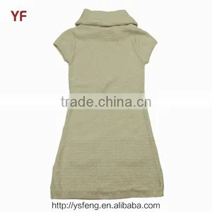 2015 Latest Fashion Short Sleeve Girl Sweater Dress Design thumbnail-2