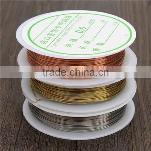 Ecellent Quality 0.6mm Jewelry Accessories Cord Silver Gold Plated Copper Wire Craft Beads Jewelry Making DIY Essential thumbnail-4