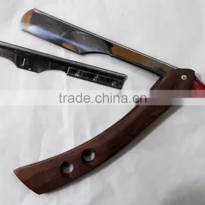 CUT THROAT SHAVETTE STRAIGHT SHAVING RAZOR WOODEN HANDLE thumbnail-4