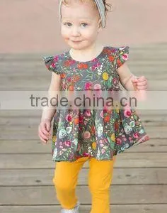2017 Latest Design Summer Baby Girl Halter Flower Printing Romper thumbnail-2