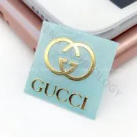 Famous Purse Logo Gold Plating Metal Sticker Metal Logo Nameplate Logo Tag thumbnail-1