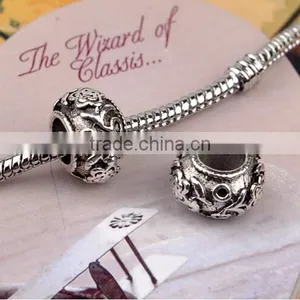 Mix Antique Silver Plated Oxidized Metal Beads Charms Set Mix Lot,Antique Silver Starter Charm Bracelet Spacer Beads Fits thumbnail-3