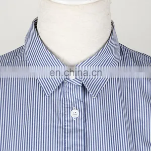 Long Sleeve Splicing Sleeves Ladies Vertical Stripe Shirt thumbnail-2