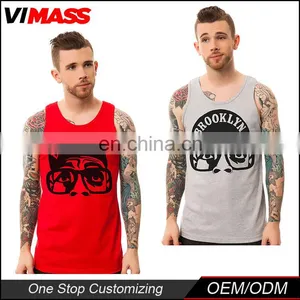 New Cotton Sleeveless Mens Custom Gym Tank Top thumbnail-1