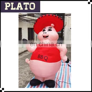 Customized Make Giant Inflatable Stand Pig for Advertising thumbnail-1