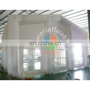 Most Pupular High Quality Pvc Tarpaulin Inflatable Yurt Tent White Pop up Tent Outdoor Inflatable Tent for Sale thumbnail-2