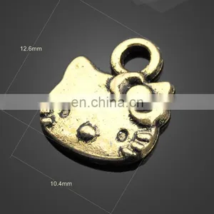 Wholesale Cute Animal Hello Kitty Shape Pendant Alloy Pendant Jewelry Accessories thumbnail-1