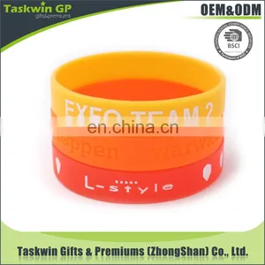 Factory Direct Sales Eco-friendly Fashion Custom Design Silicone Bracelet Rubber Wristbands thumbnail-2
