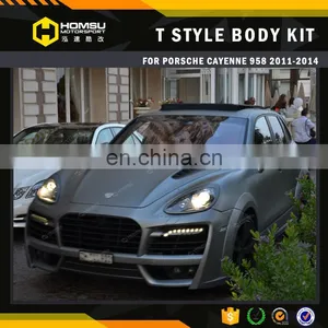 FRP Material 1:1 to T-ART Original Style Car Spare Parts Wide Body Kit Front Bumper With Exhaust Tips for Porsce 958 thumbnail-1