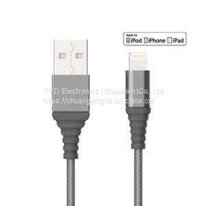MFi-certified USB to Lightning Cable in Gold, Suitable for IPhone thumbnail-1