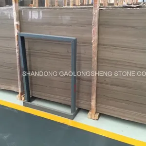 Brown Wooden Marble, Coffee Wooden Marble, Brown Wenge Marble, Coffee Wood Marble Slab,Grey Serpegiante Marble thumbnail-1