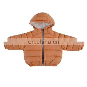 3646/Hot Wholesale Thick Kids Winter Hooded Down Coat High Quality Solid Color Girls Fashion Down Jacket thumbnail-1