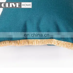 Spring Fashion Design With Gold Thread Tassel Lazies Embroidery Sofa Waist Cushions For Sale thumbnail-3