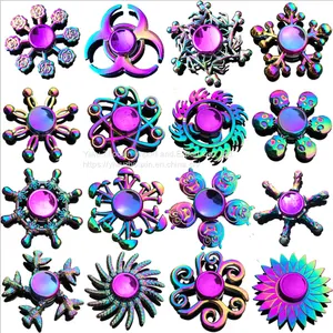 Three Leaf Colorful Fingertip Gyro Decompression Toys thumbnail-1