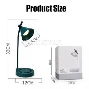 LED Table Lamp USB Charging Stepless Dimming 3 Light Colors Student Reading For Home Bedroom Bedside Light Bendable Desk Lamps thumbnail-5