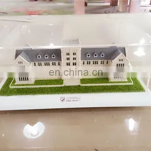 Handmade Miniature School Building Model , Led Light Handicraft thumbnail-5