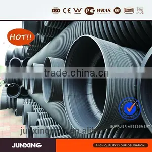 DN300 Sn8 Plastic Culvert Black Hdpe Corrugated Pipe for Drainage thumbnail-1