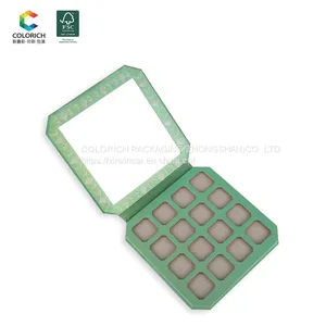 Empty Eyeshadow Palette Box Packaging Wholesale 9 Color Empty Magnetic Eyeshadow Cardboard Pressed Glitter Eyeshadow Palette thumbnail-3