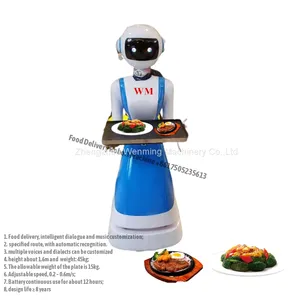 Intelligent Human Food Delivery Robots Waiter For Restaurant Service Robot thumbnail-1