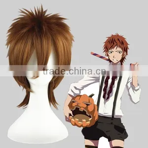High Quality 35cm Short Straight Katekyo Hitman Reborn Wig Sawada Tsunayoshi Brown Wig Synthetic Anime Wig Cosplay Hair Wigs thumbnail-1