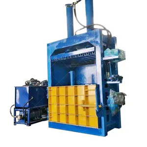 Semi Automatic Vertical Scrap Baler Hydraulic Baling Press Machine Cardboard Plastic Baler Machine thumbnail-1