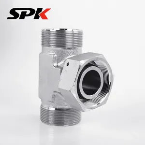 Carbon Steel Fitting, Hydraulic Oil Tube Ferrule Tee Transition Fitting, Ferrule-Type With One End Internal Thread, BC Union, Stainless Steel thumbnail-4