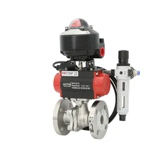 3-Way Flanged Ball Valve With Electric Actuator for Process Control Systems thumbnail-1