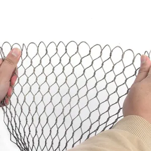 Flexible SS 304 316 316L Stainless Steel Rope Mesh Inter-woven Bird Aviary Green Wall Mesh Anti Falling Protection thumbnail-1