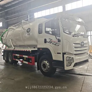 Jiefang 6*4 Rear Double-axle 20-cubic-meter Vacuum Sewage Suction Truck, Liquid Sewage and Fecal Transfer and Suction Truck thumbnail-2