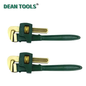 Non-Sparking Pipe Wrench British Type, Spark-free Safety Wrenches, Spark-Free Straight Plumbing Wrench, Aluminum Bronze thumbnail-5
