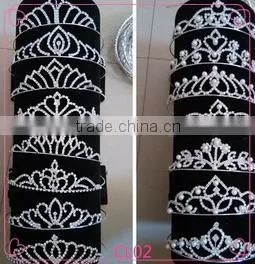 Fashion Design Rhinestone Princess Crown for Wedding Bridal thumbnail-1