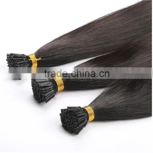 i Tip Natural Color Hair Shedding and Tangle Free Pre Boned 1g 0.5g 0.8g Hair Extension thumbnail-5