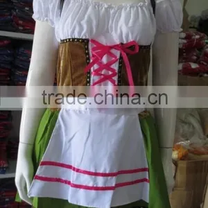 Walson 2016 Oktoberfest Wench Ladies Fancy Dress German Bavarian Beer Girl Womens Costume Halloween Costume thumbnail-4
