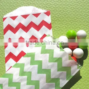 Color Chevron/Polka Dot/Striped/Honeycomb Design Paper Favor Bags, Party Bags,Wedding Favor Pouches,13*18cm thumbnail-1