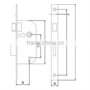 Brass Double Door Latch With Key Lock thumbnail-2