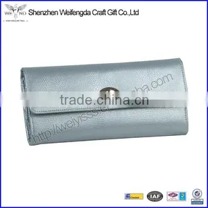 Exquisite Fashion Light Blue PU Leather Travel Jewelry Case thumbnail-2
