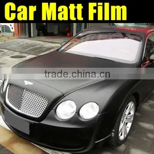 Hot Selling Matt Black Vinyl With Good Flexible for Car Body Decoration, Matt Black Car Sticker 1.52*30meter Each Roll thumbnail-3