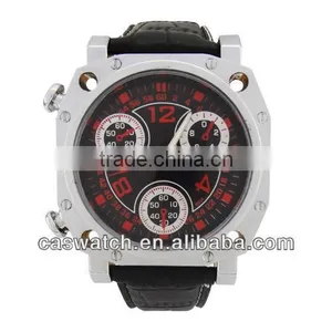 Luxury Men Watch Stainless Steel Watch With Genuine Leather thumbnail-1