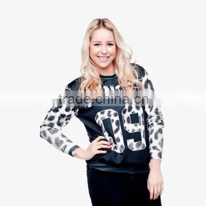 New Design Round Neck Pullover, Custom Sublimation High Chimney Collar Sweatshirt thumbnail-2