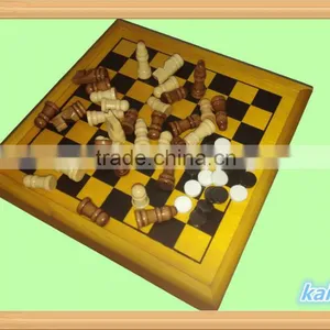 5 in 1 Wooden Game Set Wholesale Multi Chess Set Quality Choice thumbnail-3