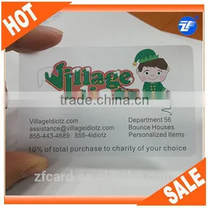 High Quality CR80 CMYK Printing Pvc Transparent Business Card thumbnail-5