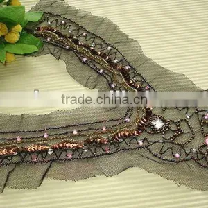 Handmade Beaded Appliques Embroidery Motifs Lace thumbnail-1