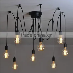 2015 Classical Multiple Ajustable DIY Ancient Ceiling Spider Lamp Retro Edison Chandelier Chic Industrial Dining Pendant Lamp thumbnail-2