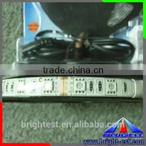 RGB 3528 SMD LED Strip Light+Remote Control 24key+power Supply 5M/Reel 300leds 5M in Retail Kit Packaging thumbnail-1
