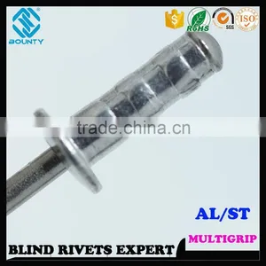 HIGH QUALITY FACTORY DOME HEAD ALUMINUM STEEL MULTIGRIP RIVETS thumbnail-5